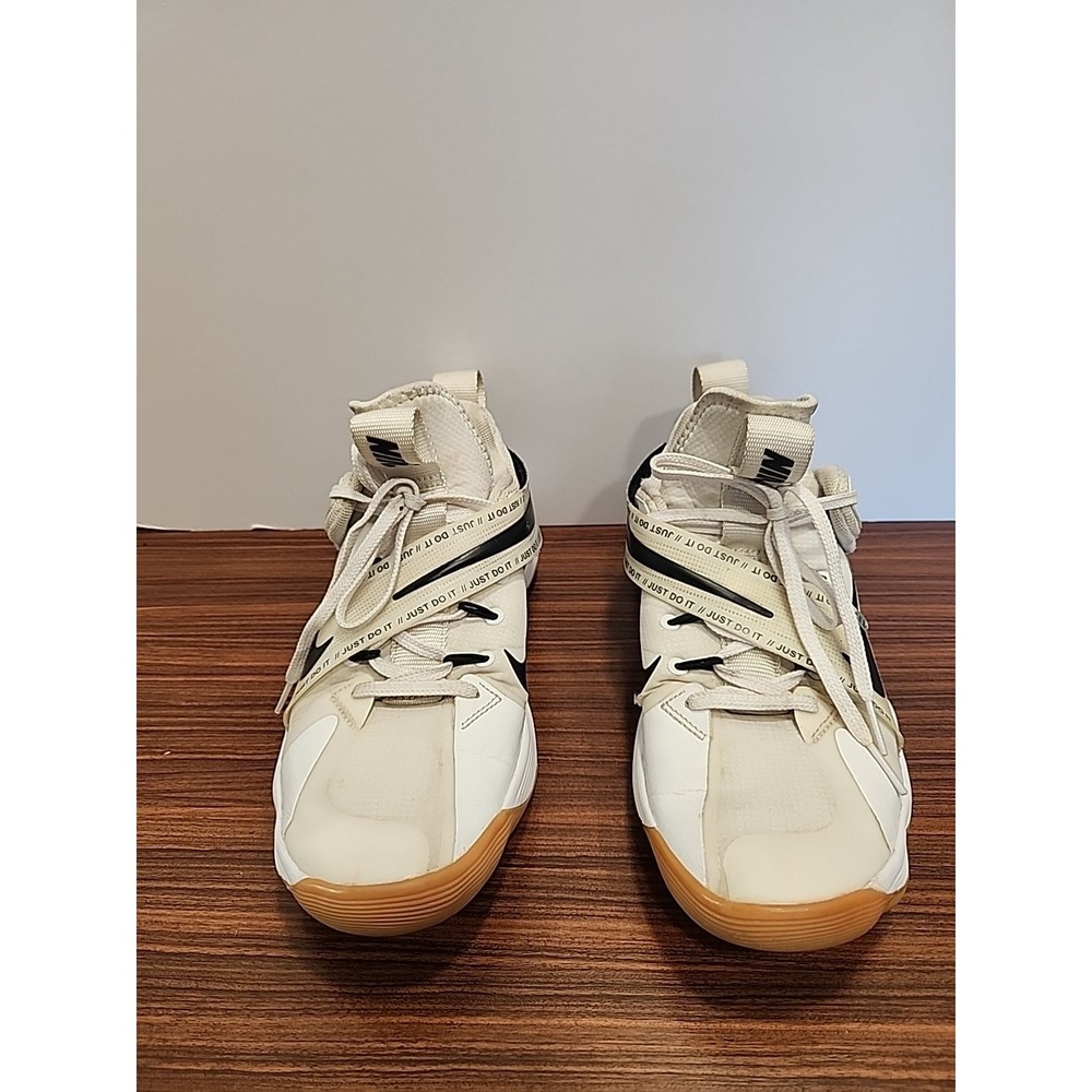 Nike React‎ Hyperset Volleyball Shoes Mens 7.5 Women's 9 White/Black Just Do It